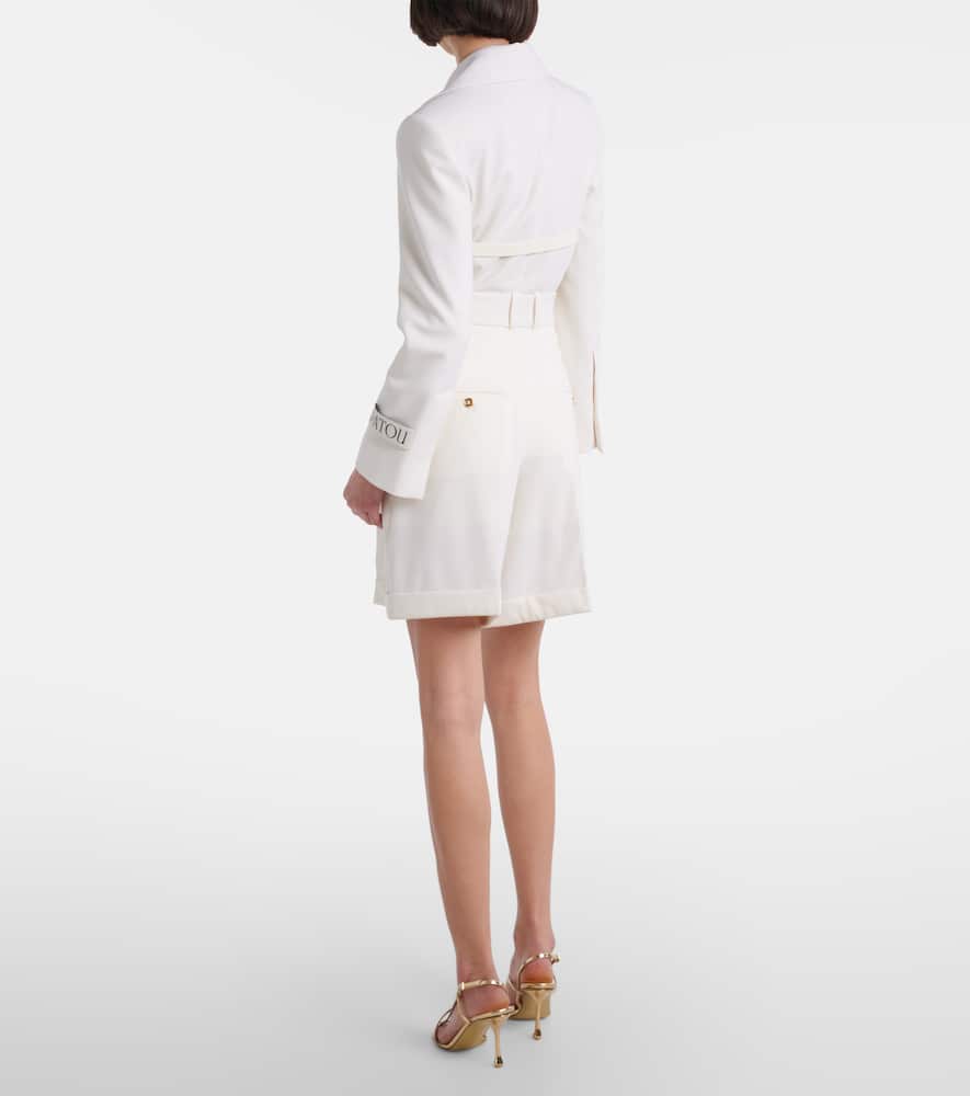 High-rise Bermuda shorts