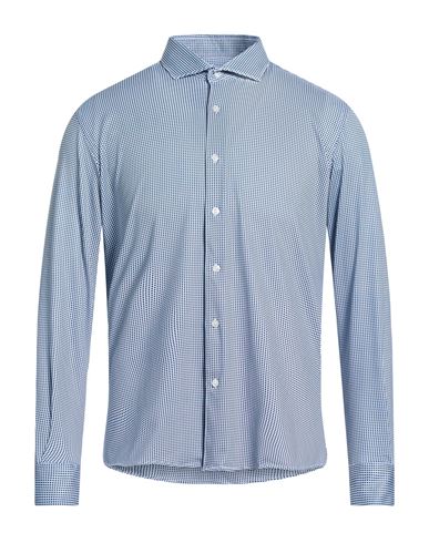 Diciannove_61 Man Shirt Midnight blue Size 15 ½ Polyester, Elastane