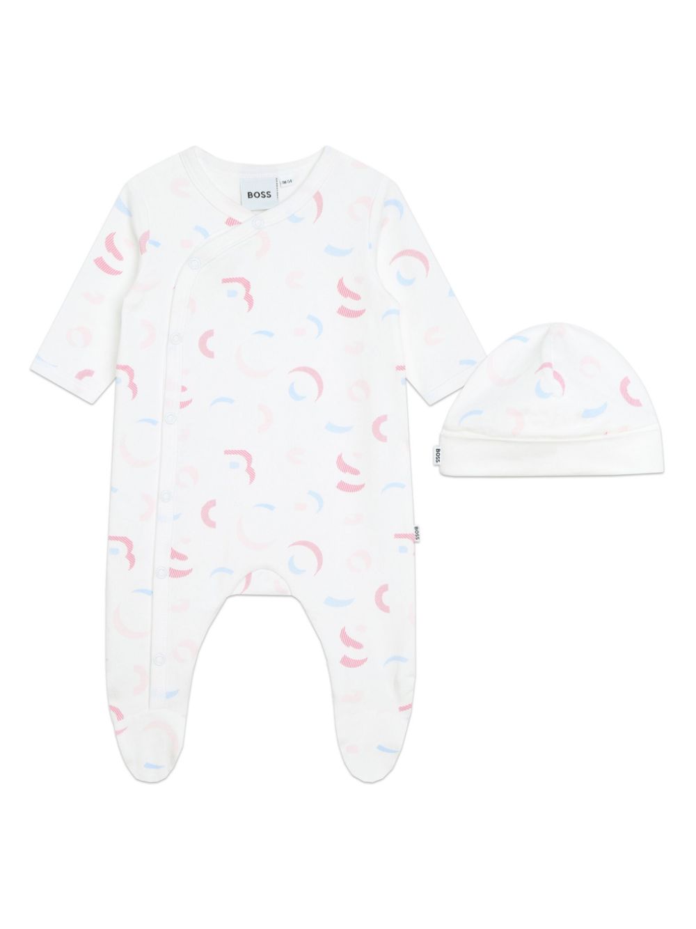 Graphic-print organic cotton pajamas (set of two) - White