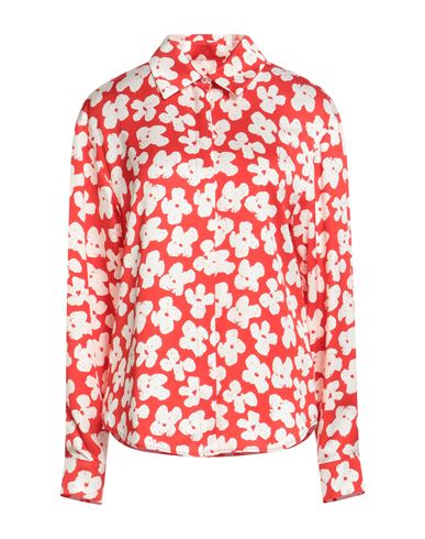 Woman Shirt Red Size 2 Viscose