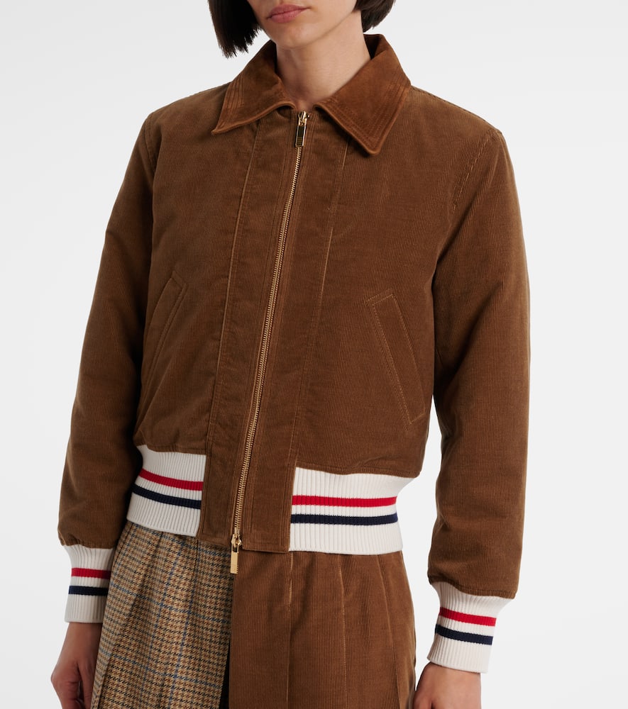 Wale cotton corduroy down jacket