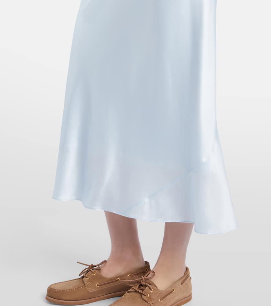 Sense of Shine satin midi skirt