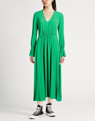 Woman Midi dress Green Size 2 Acetate, Silk