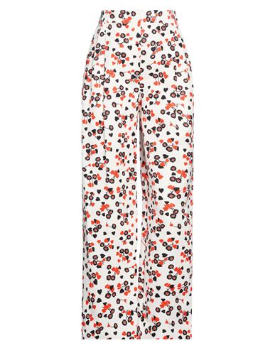 Woman Pants White Size 4 Cotton, Viscose