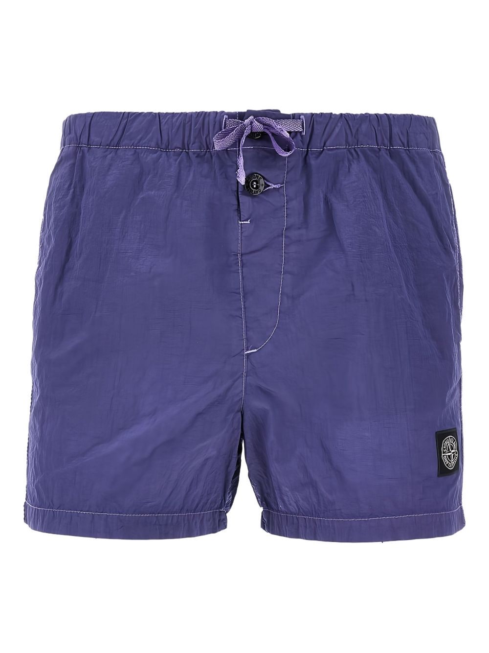 Elasticated-waist swim shorts - Purple