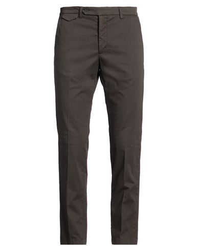 Man Pants Dark brown Size 32 Cotton, Elastane