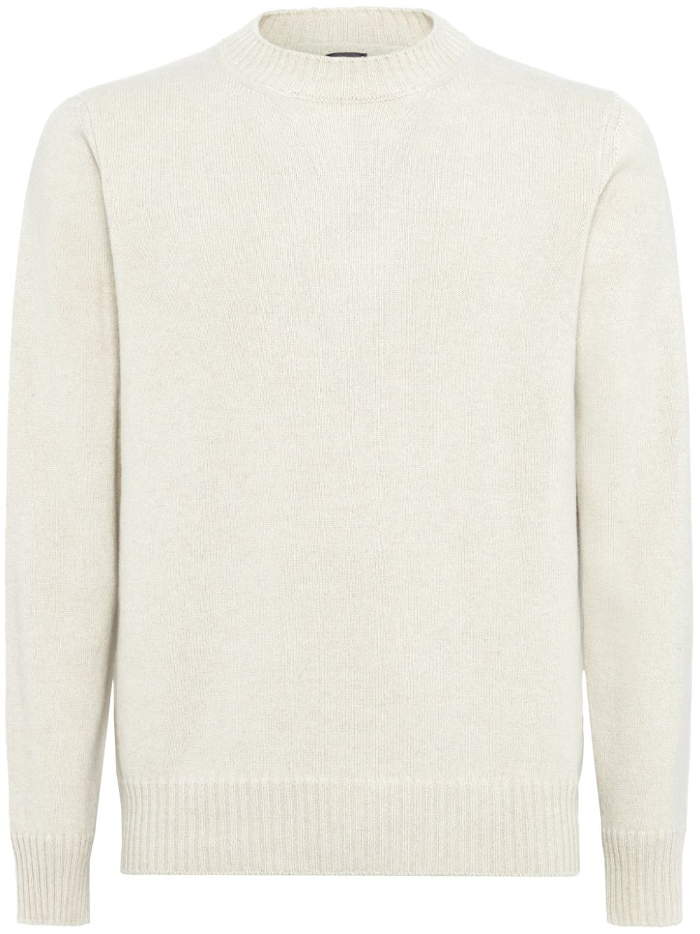 Crew-neck cashmere sweater - White