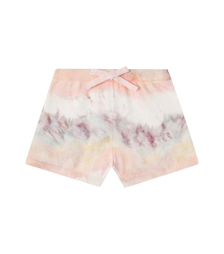 Tie-dye cotton shorts