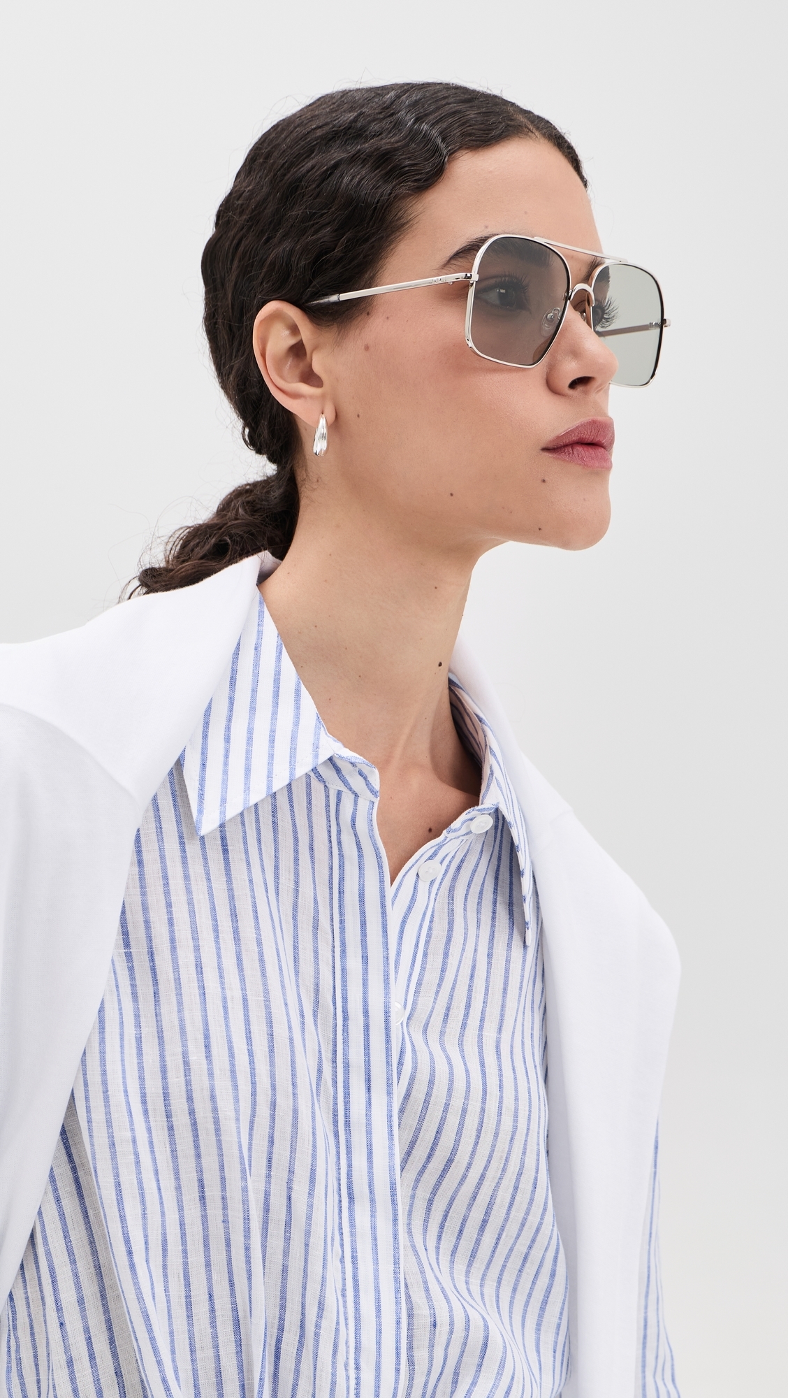Civelle Sunglasses Bright Silver/Xtal Clear One Size