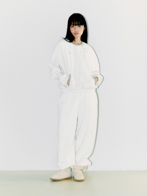 DIAGONAL FLEECE SWEAT SET UP