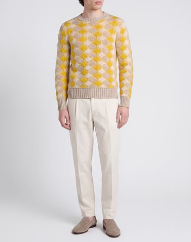 Man Sweater Yellow Size L Virgin Wool, Acrylic