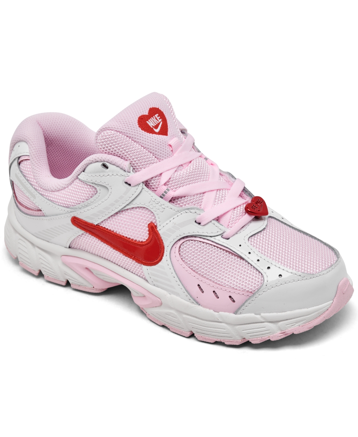 Big Kids V5 Rnr Casual Sneakers from Finish Line - White, Pink