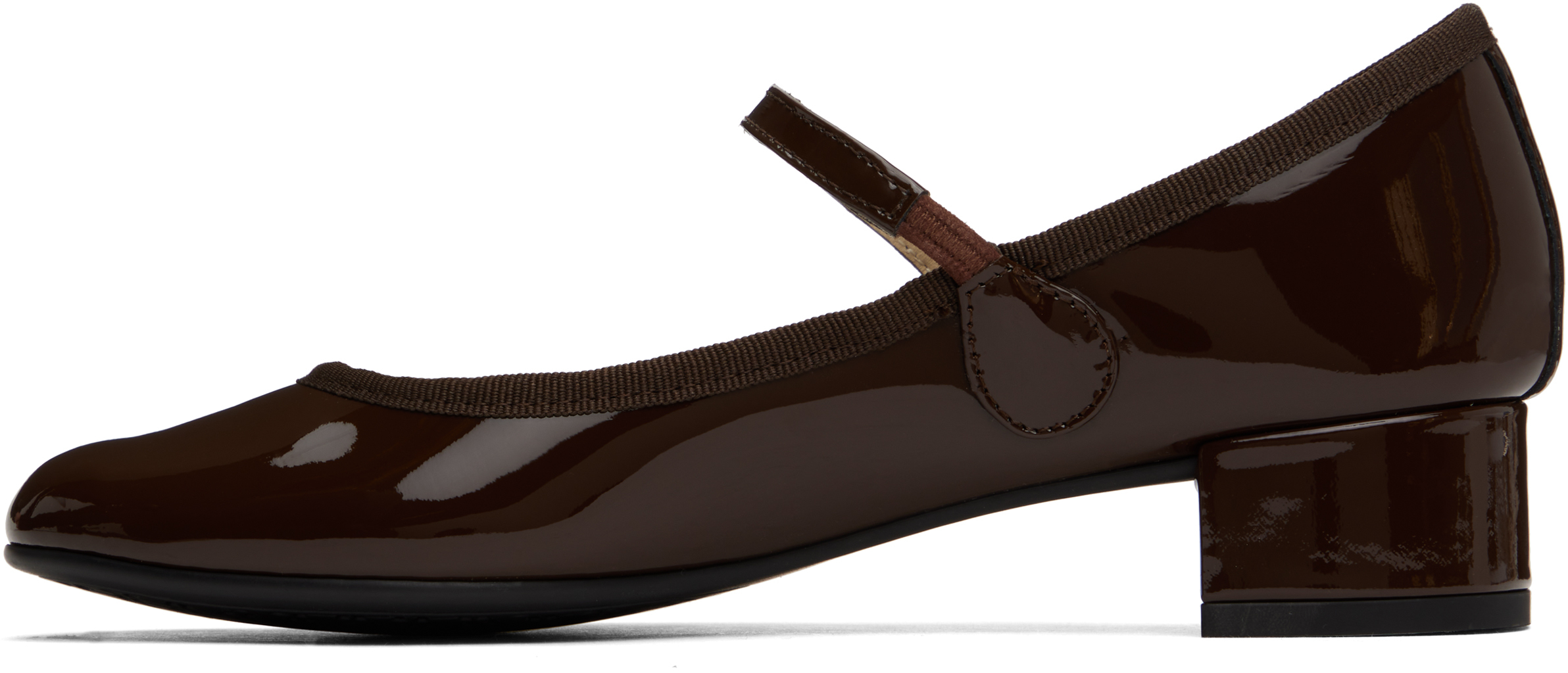 Repetto Brown Rose Mary Jane Heels