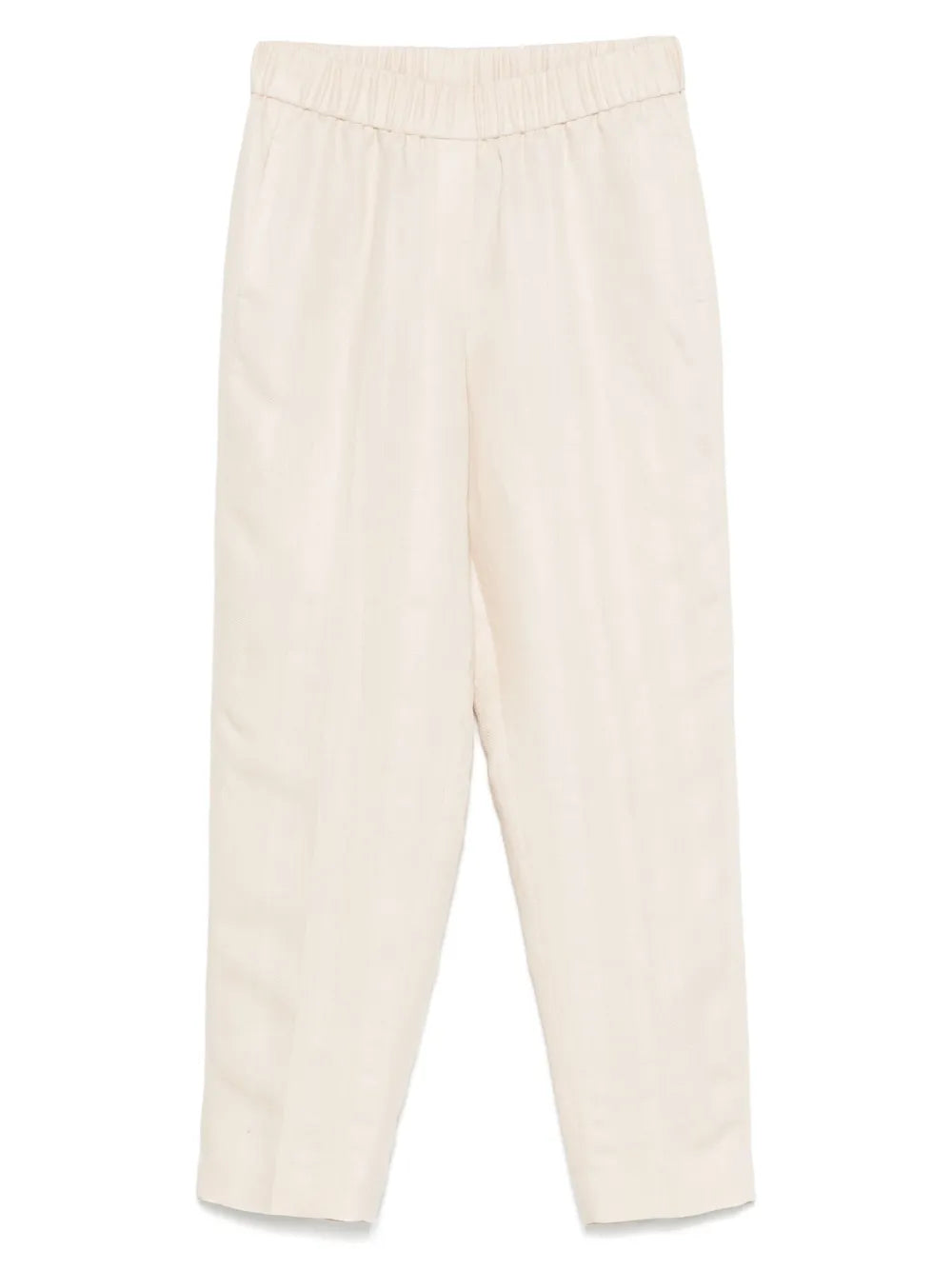Interlock-Twill Trousers — Beige