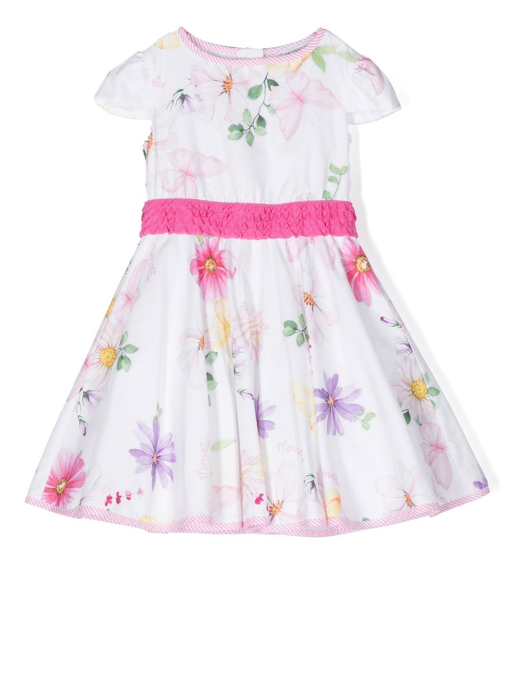 Floral-print dress - White