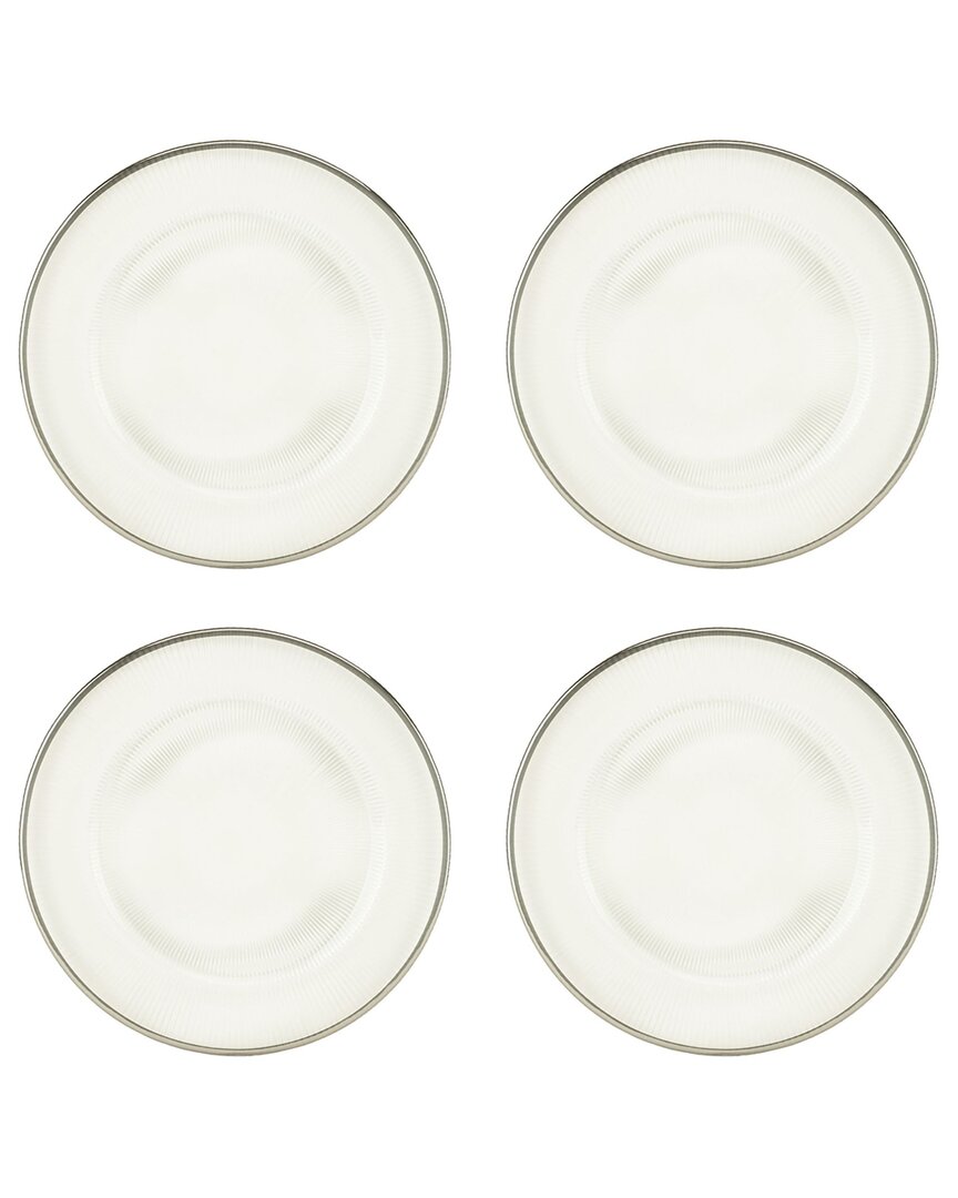 Set of 4 Markle Ribbed Glass Chargers