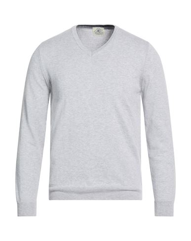 Man Sweater Light grey Size 36 Cotton