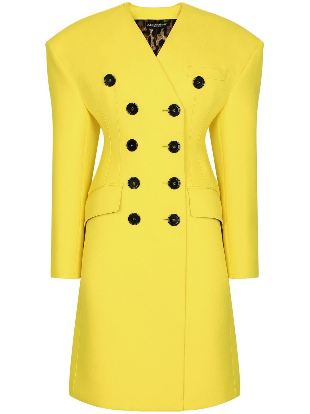 Double-breasted coat - Yellow