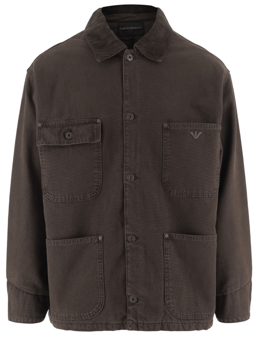 Brown Shirt Collar Jacket