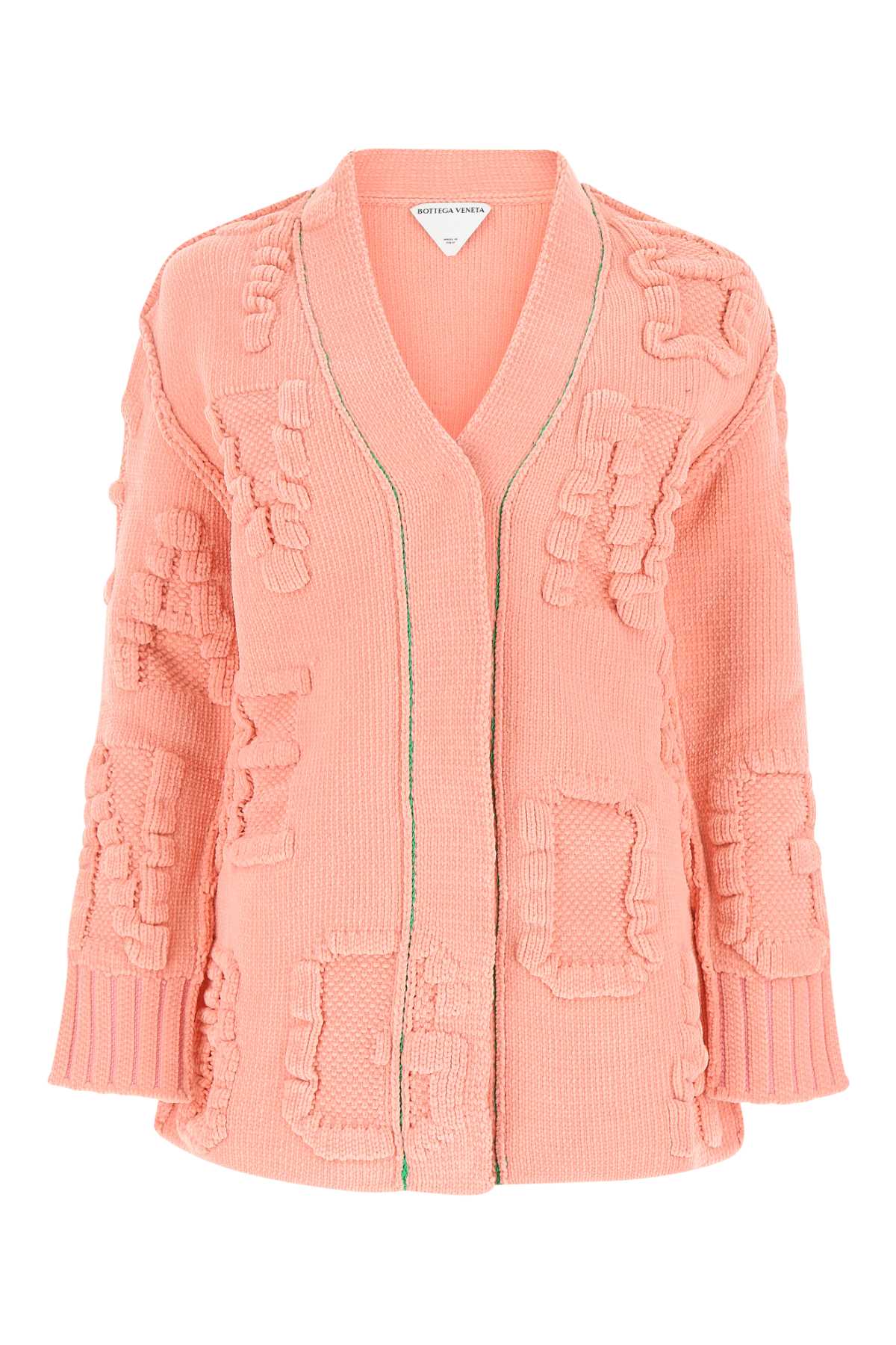 Chenille-Textured Cardigan — Pink