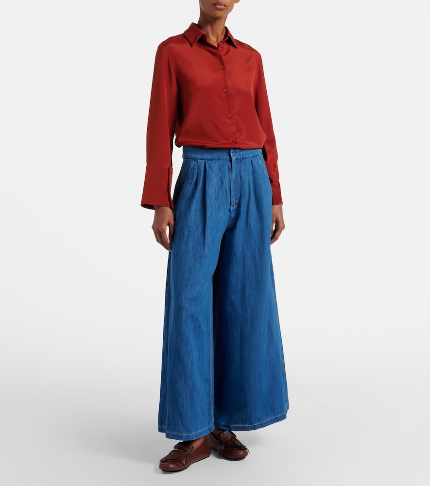 Nastro cropped wide-leg jeans
