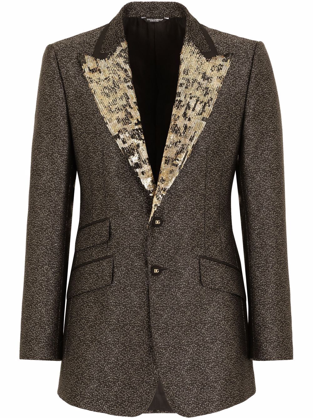 Lamé Jacquard Beat-fit jacket - Grey