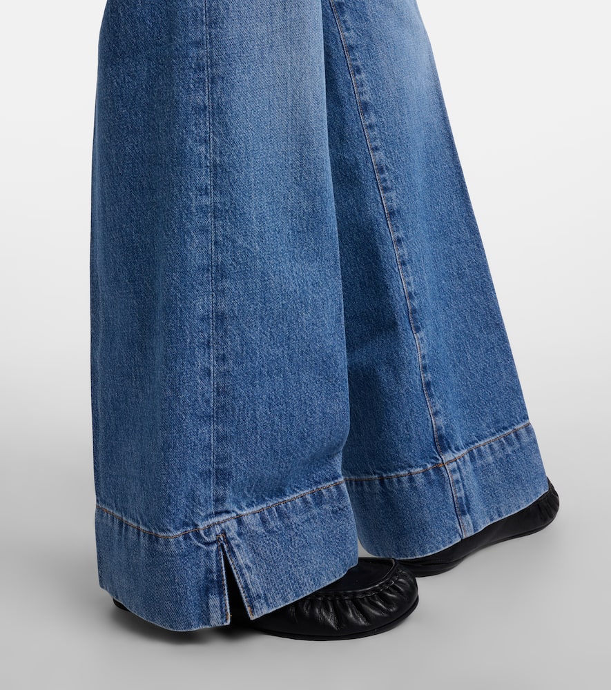 Slice high-rise flared jeans