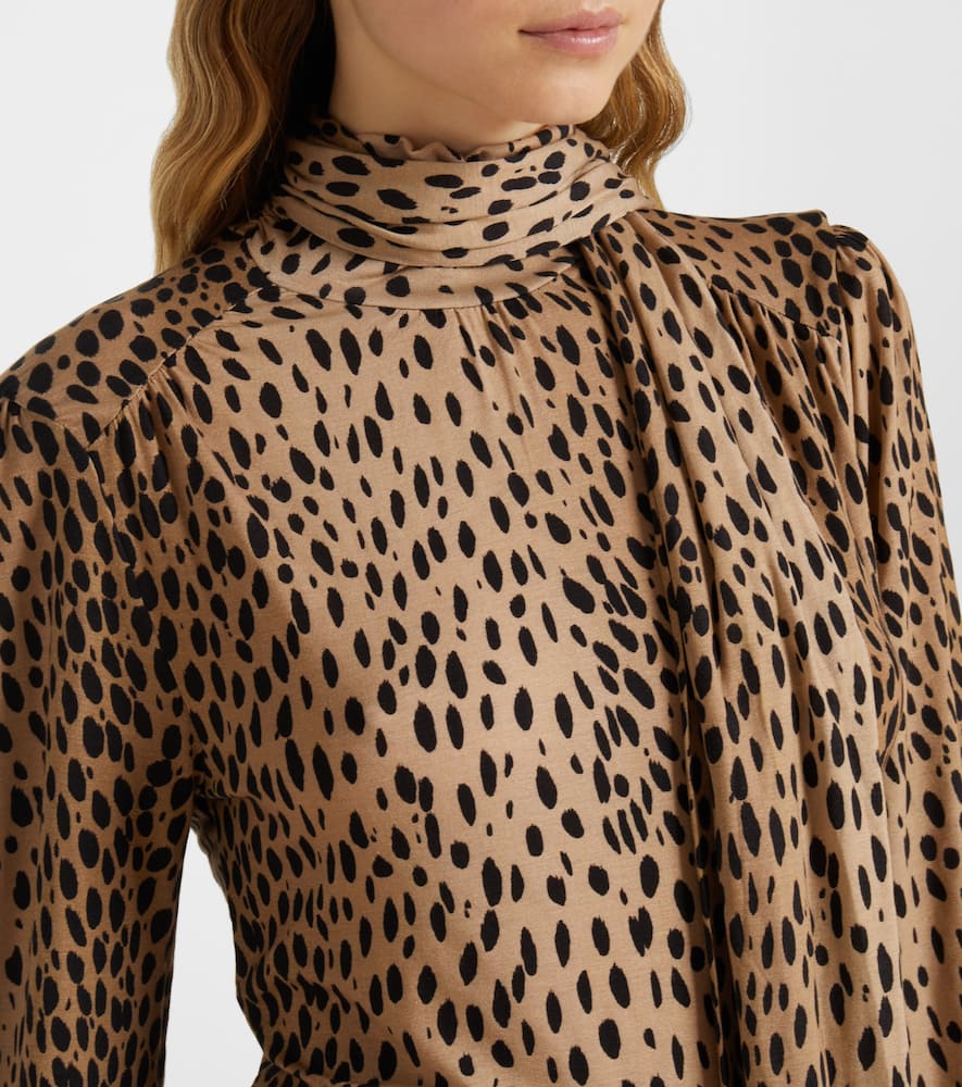 Avalon polka-dot maxi dress