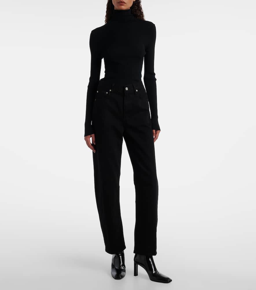 Miro high-rise barrel-leg jeans