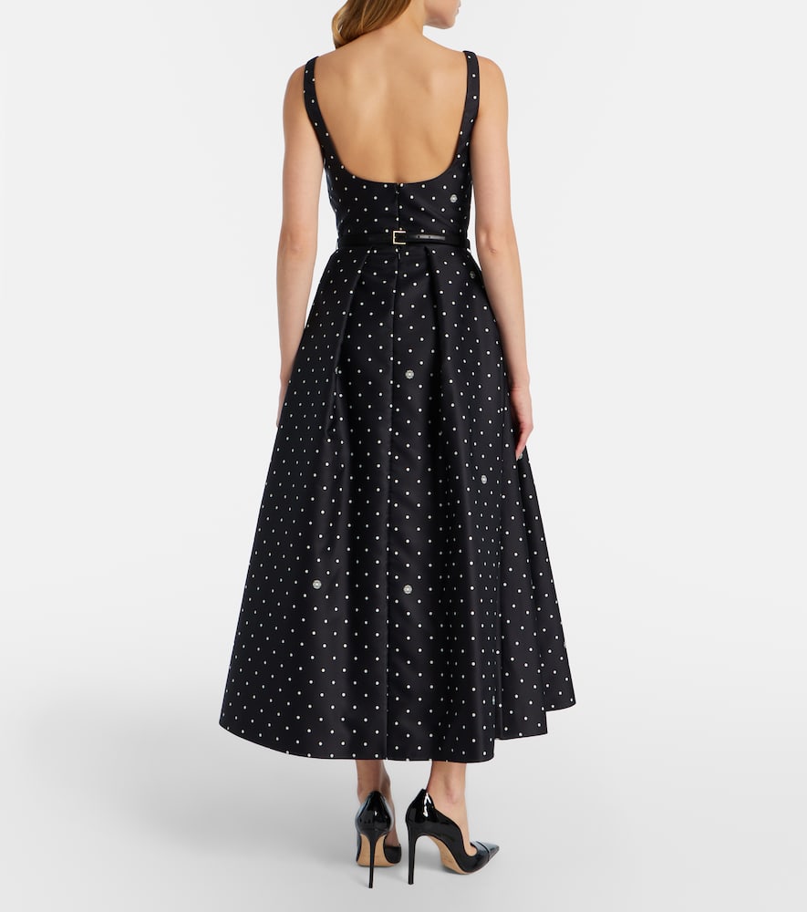 Polka-dot midi dress