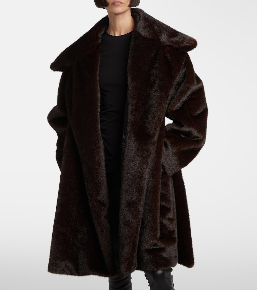 Logo belted coat