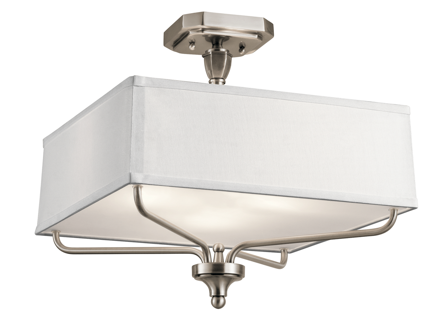 Arlo 3-Light Semi-Flush in Classic Pewter