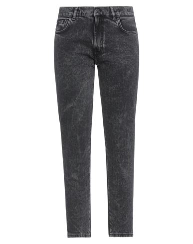 Woman Jeans Black Size 25 Cotton, Elastane
