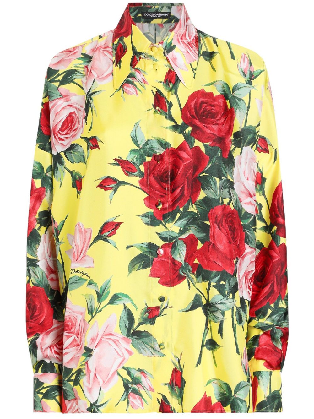 Dolce & Gabbana floral-print shirt - Yellow