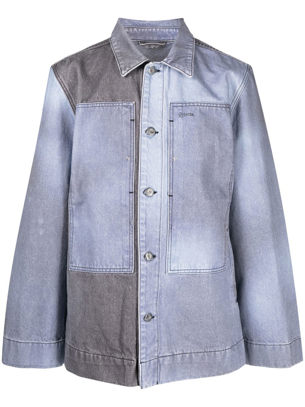 Two-tone denim shirt jacket - Blue