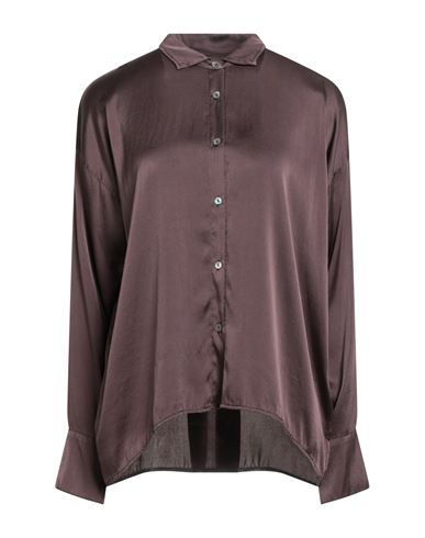 Woman Shirt Plum Size M Silk, Elastane
