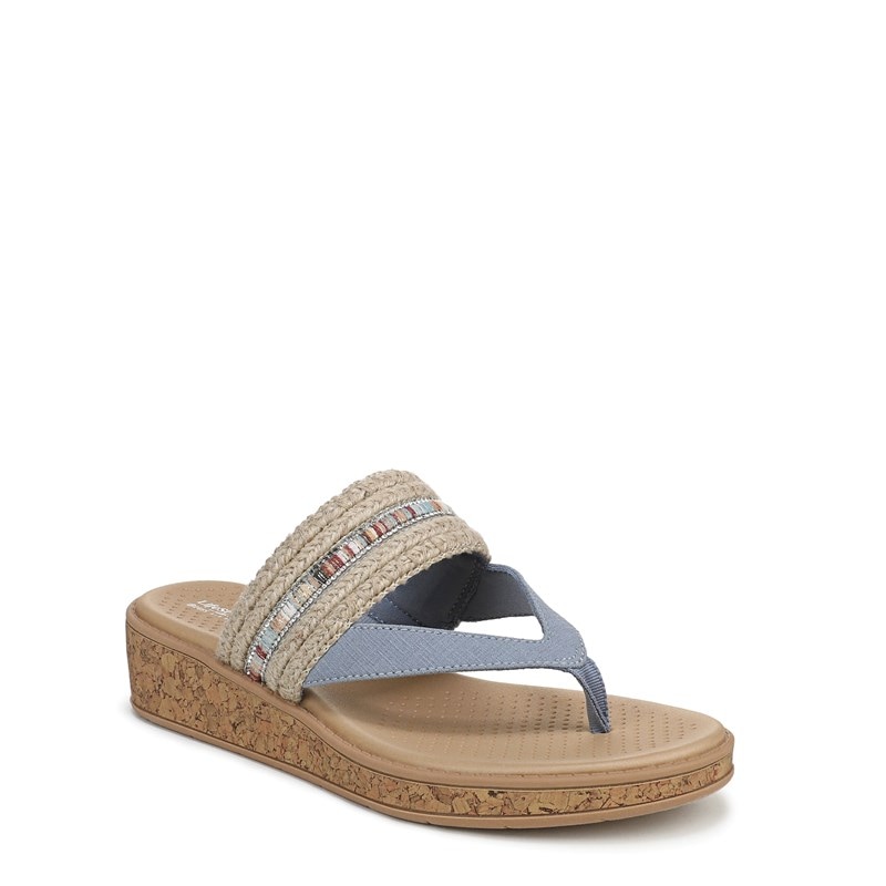 Birdie Wedge Sandals (Blue/Natural)