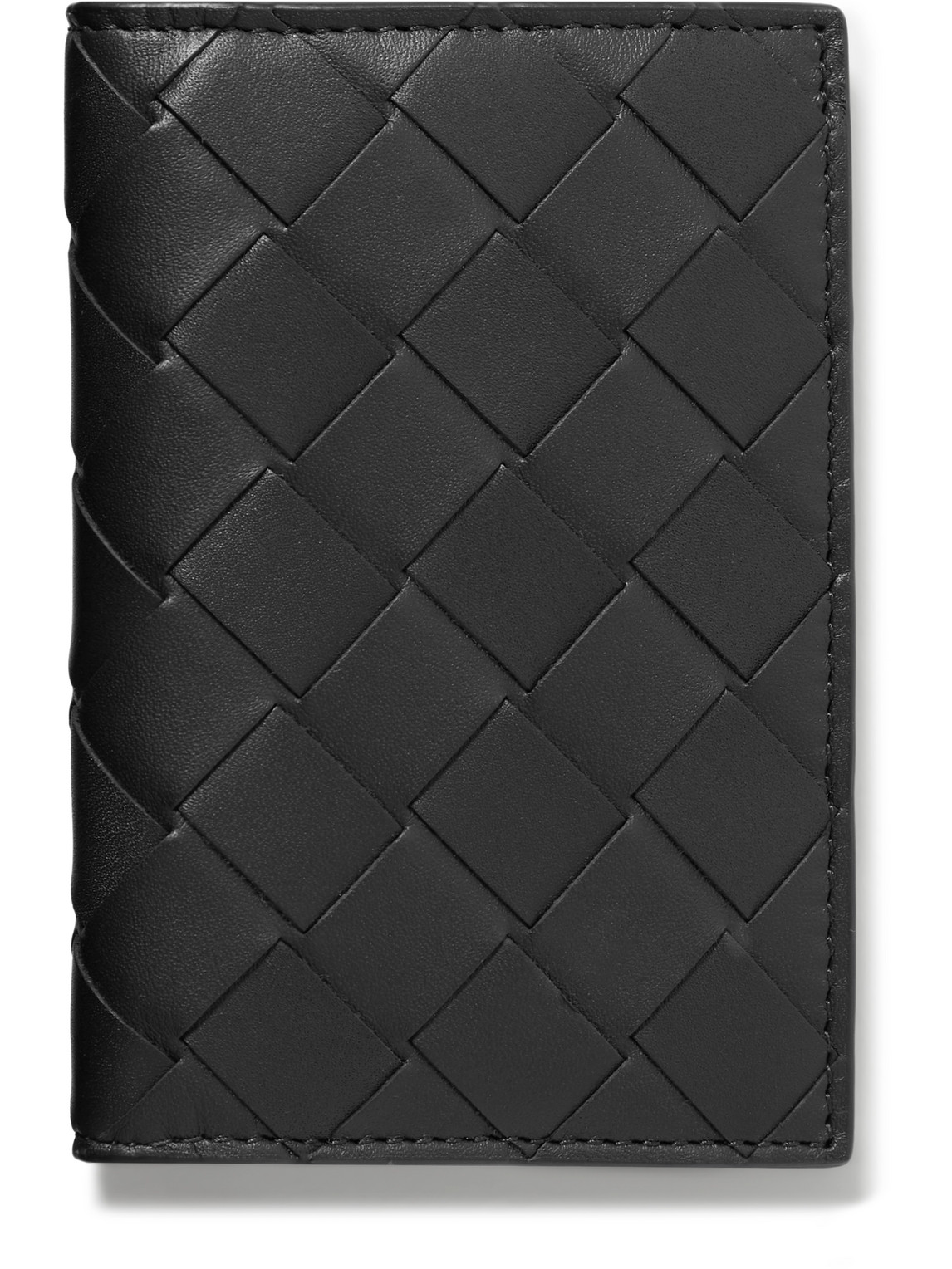 Intrecciato Leather Bifold Cardholder
