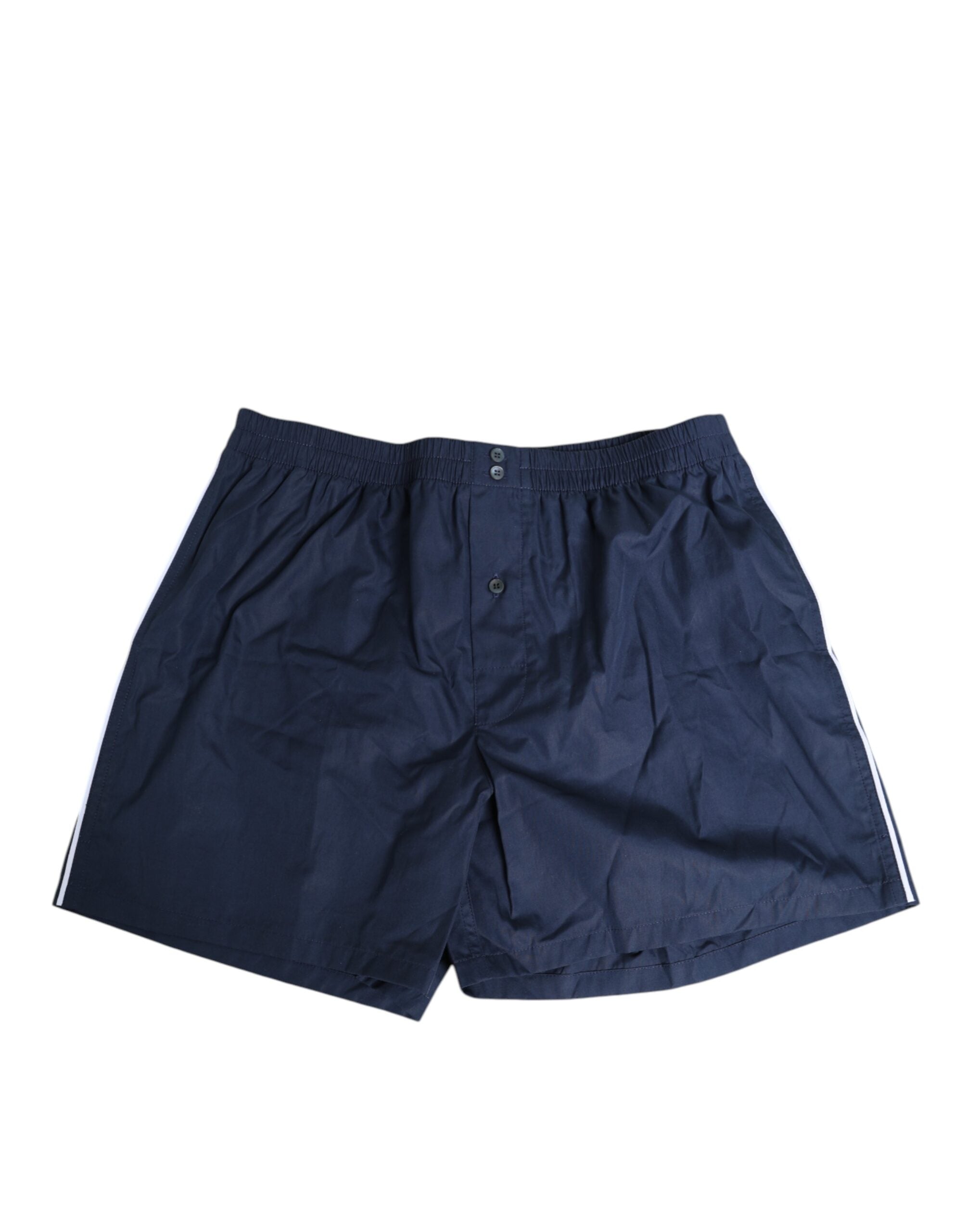 Cotton Elastic Waistband Shorts — Navy