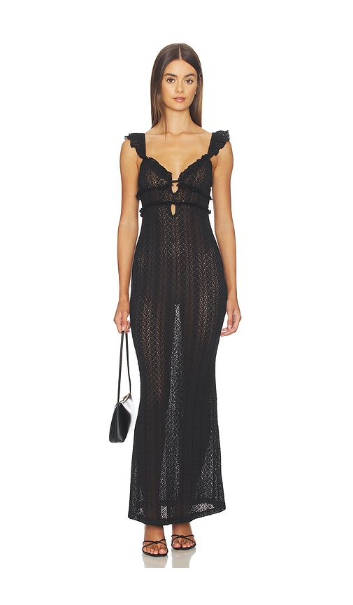 MORE TO COME Macie Maxi Dress in Black. L. Also in XXS, XS, S