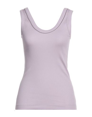 Woman Tank top Lilac Size XXS Cotton, Elastane, Ecobrass