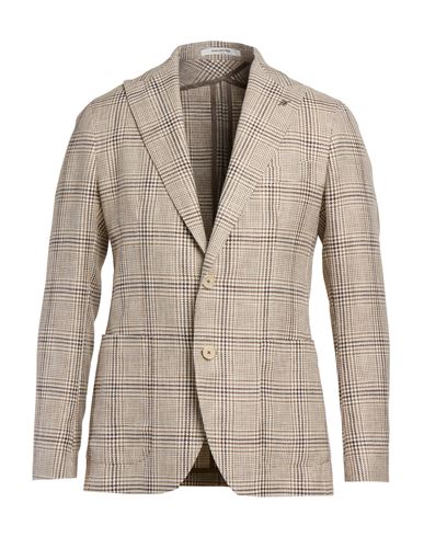 Man Blazer Beige Size 40 Cotton, Linen, Virgin Wool