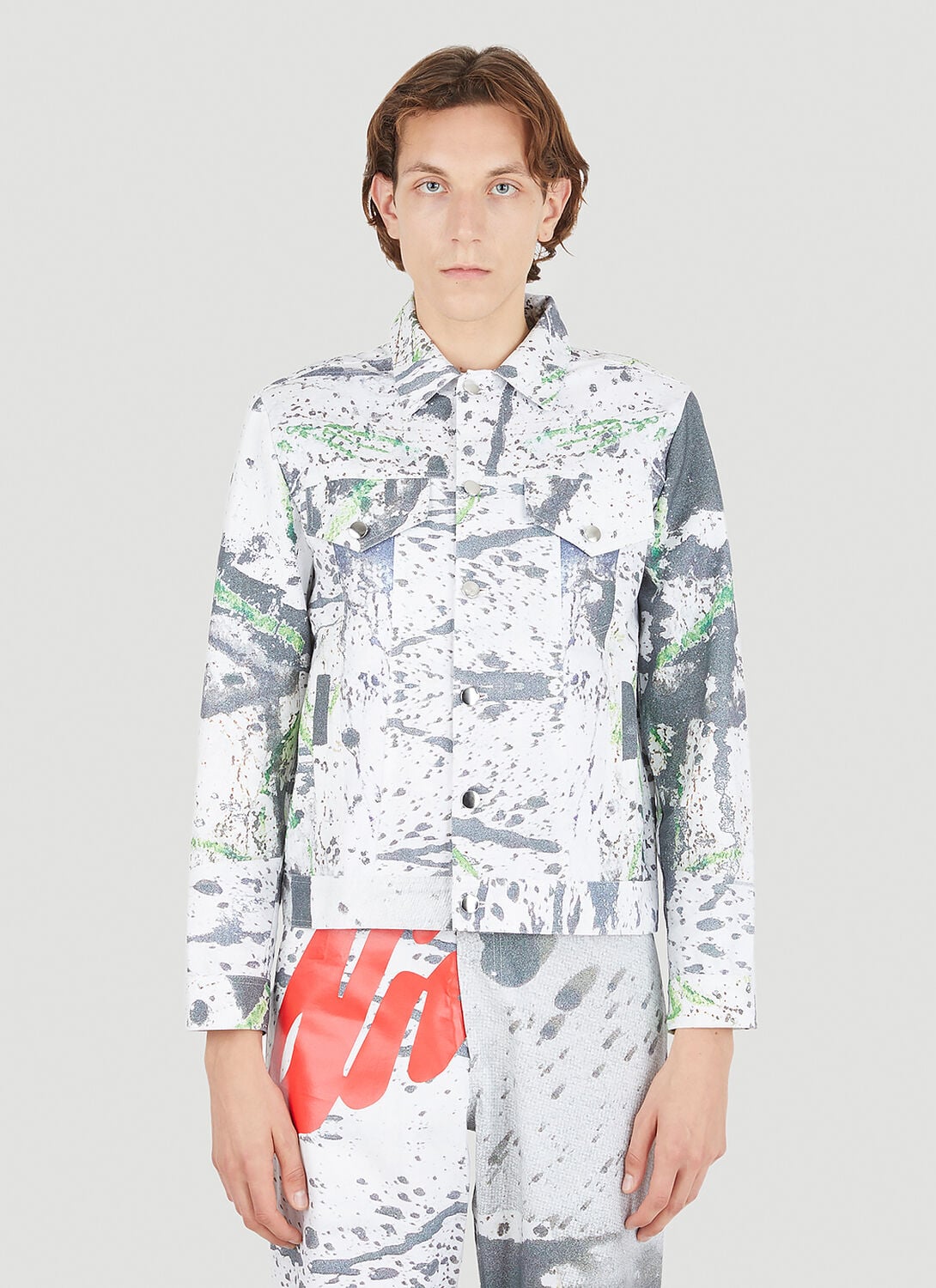Splatter Print Overshirt Jacket