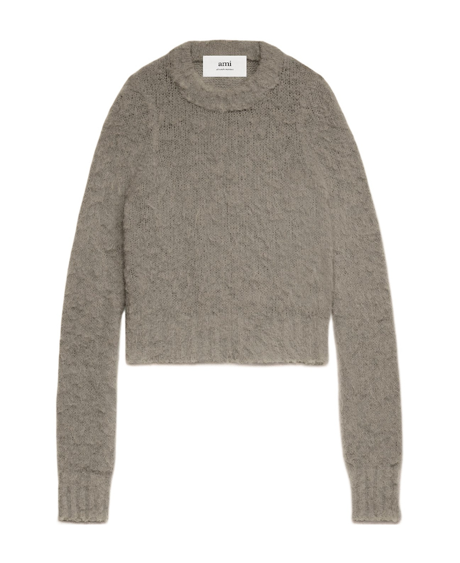 AMI Brushed Crewneck Knitted Jumper