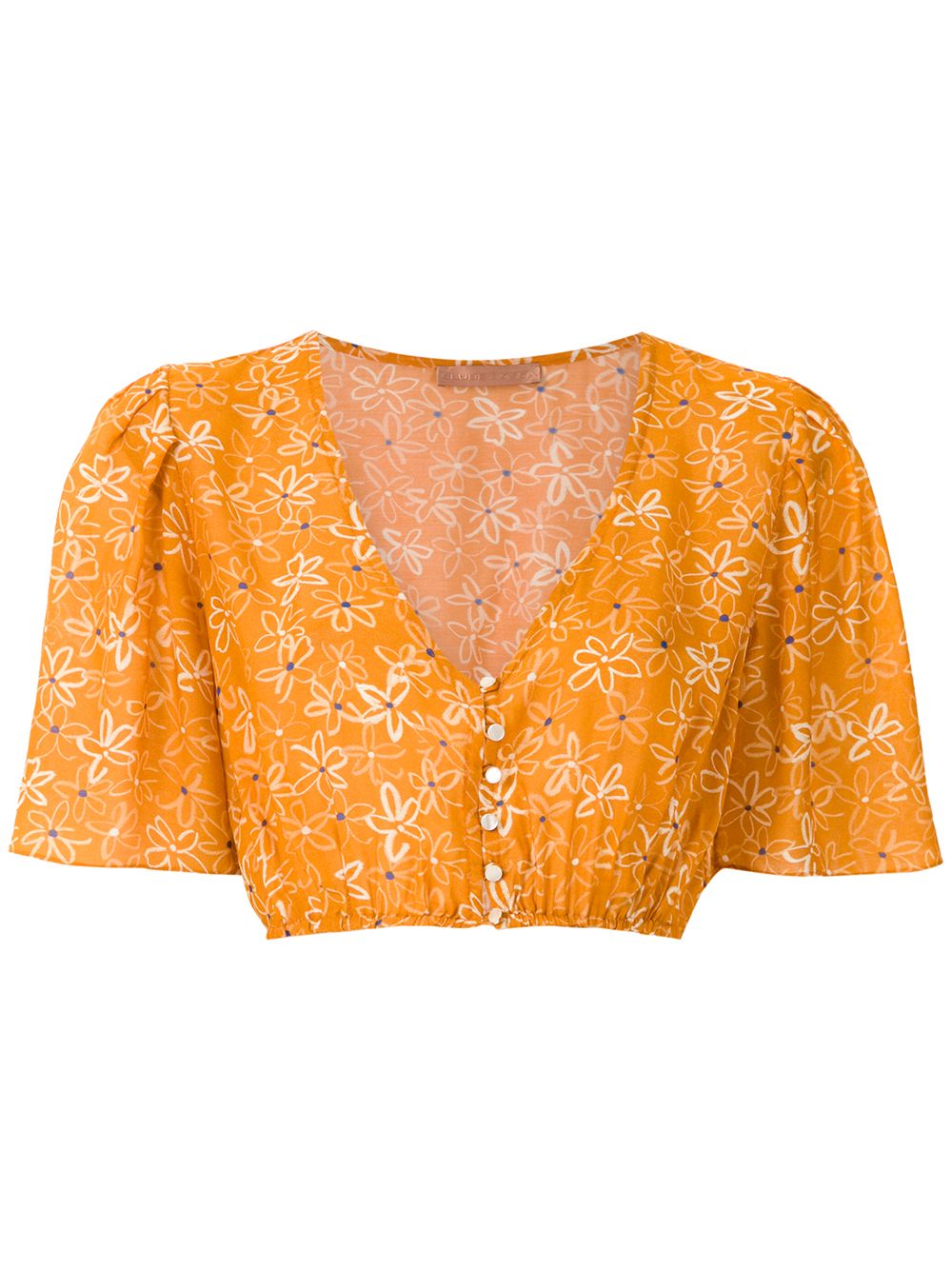 Runa printed crop blouse - Orange