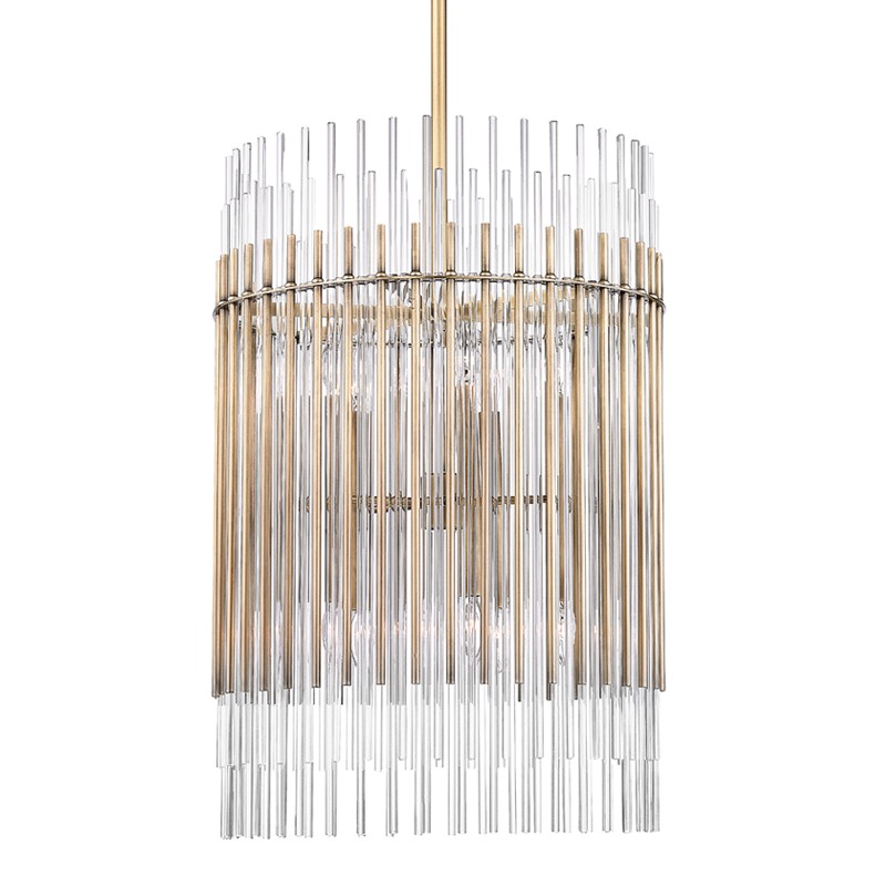 Aged Brass Chandelier from the Wallis Collection