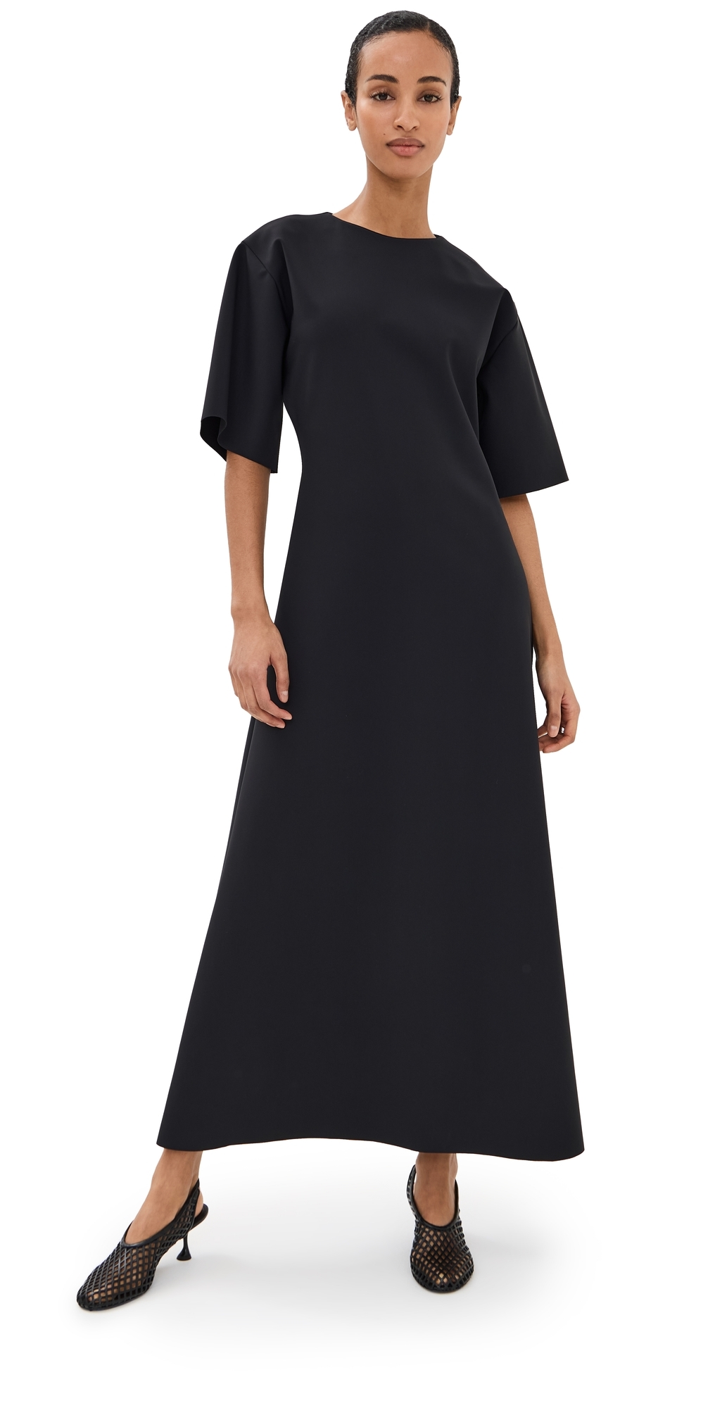 Modern Scuba Dress Black