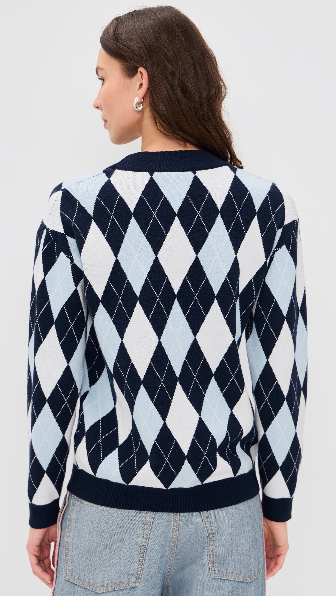 Prado Knit Sweater Blue Argyle