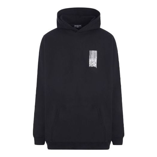 Barcode Cotton Hoodie 'Black'