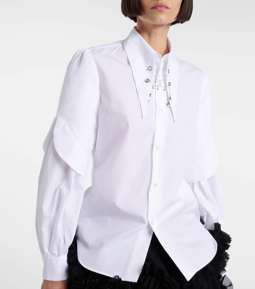 Embellished cotton shirt